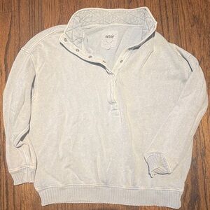 aerie women’s  Light blue Zip-Front Pullover Sweater